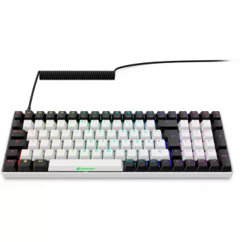 Sharkoon SKILLER SGK50 S2 White DE-Layout Gateron Yellow - klaviatūra