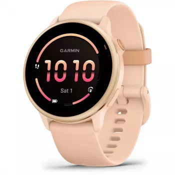 Garmin vívoactive 6 3.05 cm (1.2 inch) AMOLED 42 mm Skaitmeninis 390 x 390 pikselių Liečiamas ekranas Rožinis Wi-Fi GPS (palydovas)