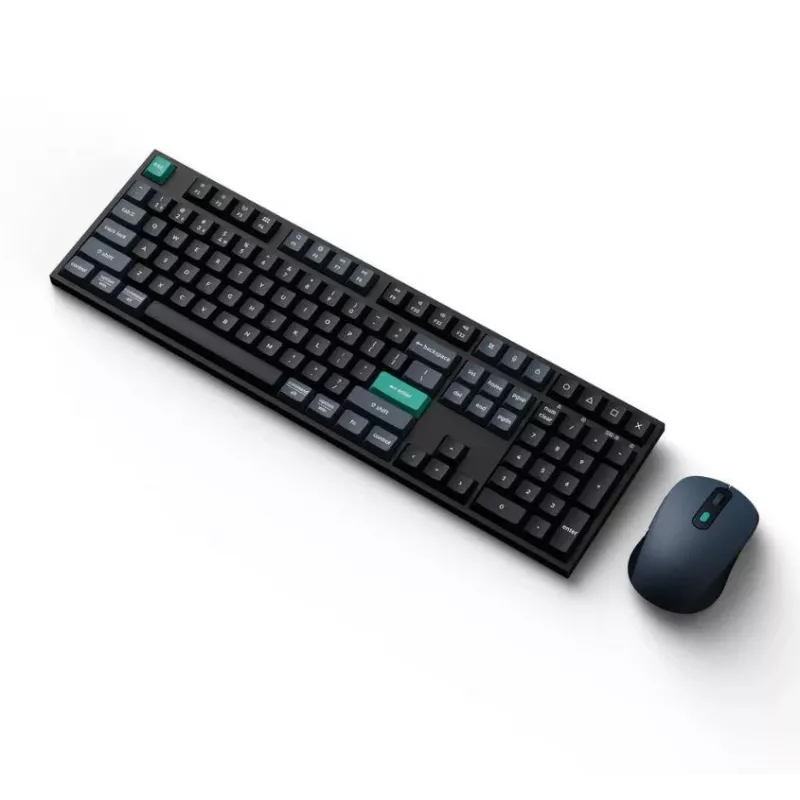 Klaviatūra Keychron B36 + BM25 pilno dydžio 100% QWERTY anglų, USB + RF belaidis + Bluetooth, žirkliniai jungikliai, juoda, pelė įtraukta