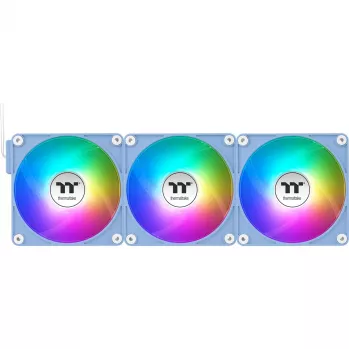 Thermaltake CT140 EX ARGB 140mm korpuso ventiliatoriai 3 vnt. rinkinys – Hydrangea Blue