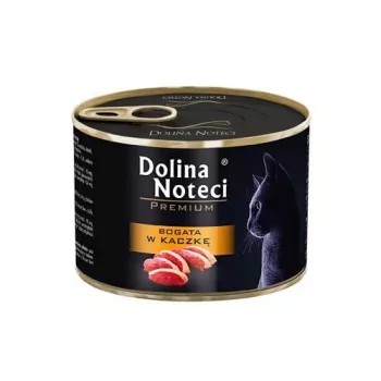 Šlapias ėdalas katėms Dolina Noteci PREMIUM – Antis, 185 g, suaugusioms katėms, be glitimo ir sojos