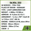 Cobi Blocks Sd.Kfz 222 modelio rinkinys COBI-2657 — 502 kaladėlės