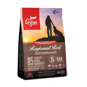 Orijen Regional Red 2 kg suaugusiems šunims su jautiena, ėriena, kiauliena