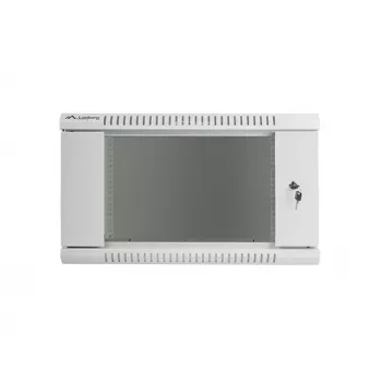 Lanberg sieninis montažinis 19 colių 6U 600x600 mm spintos korpusas pilkas (stiklinės durys)