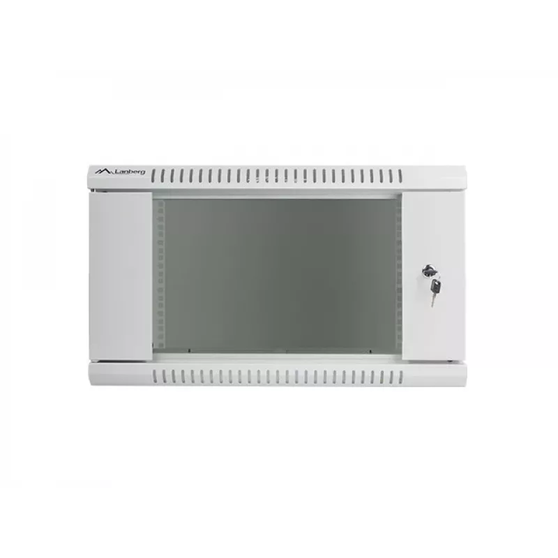 Lanberg sieninis montažinis 19 colių 6U 600x600 mm spintos korpusas pilkas (stiklinės durys)