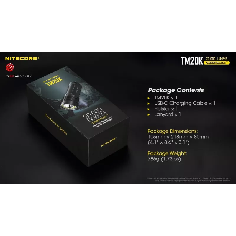 Prožektorius Tiny Monster SERIES/20000 liumenų TM20K Nitecore