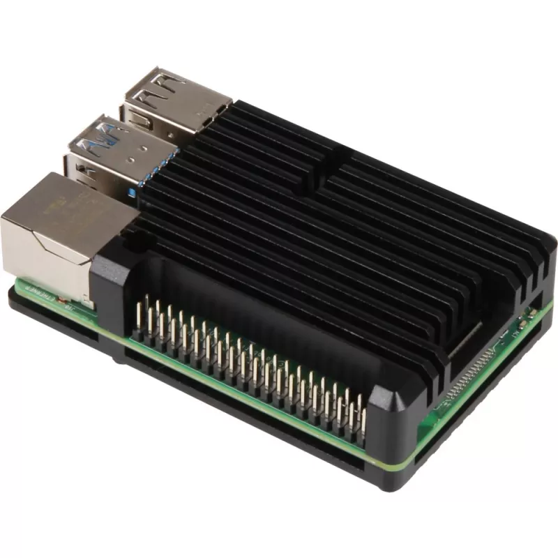 Raspberry Pi RB-ALUCASEP4+07 Black korpusas