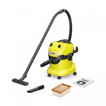 Būgninis dulkių siurblys Karcher WD 4 V-20/5/22 — 20 L, 1000 W, šlapias ir sausas valymas, 2,2 m žarna