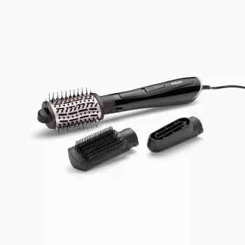 Šildomas šepetys plaukams BABYLISS Style Smooth 1000 Airflow AS128E, 1000 W, juodas, 3 antgaliai, jonų technologija, reguliuojamas termostatas