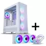PHANTEKS Eclipse G400A PC korpusas + Glacier M25 Gen2 AiO skysčio aušinimas - Baltas