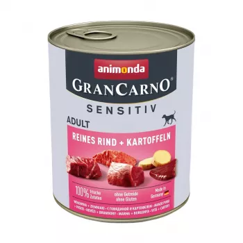 ANIMONDA GranCarno Adult Sensitiv su jautiena ir bulvėmis šlapias ėdalas šunims, 800 g