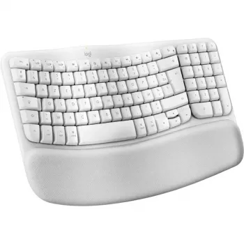 Logitech Ergo Series Wave Keys for Mac - Belaidė klaviatūra - Bluetooth LE - AZERTY - Prancūziškas išdėstymas - Off-White (920-012406)