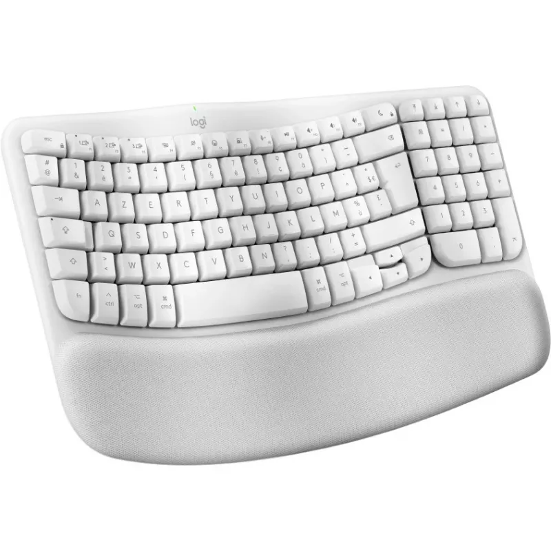 Logitech Ergo Series Wave Keys for Mac - Belaidė klaviatūra - Bluetooth LE - AZERTY - Prancūziškas išdėstymas - Off-White (920-012406)