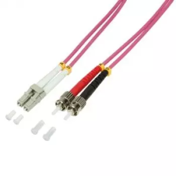Logilink - Šviesolaidinis šuolis - LC daugiamodis (M) į ST daugiamodį (M) - 2 m - 50/125 µm - OM4 - halogenų neturintis - alyvinė (FP4LT02)