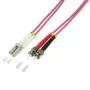 Logilink - Šviesolaidinis šuolis - LC daugiamodis (M) į ST daugiamodį (M) - 2 m - 50/125 µm - OM4 - halogenų neturintis - alyvinė (FP4LT02)