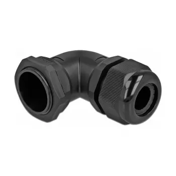Kabelio įvadas 90° kampu DeLOCK PG29 juodas