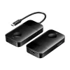 Belaidis USB-C į HDMI siųstuvas-imtuvas Vention ADOBB — 4K@30Hz, 1×HDMI, USB-C kabelis 1 m, juodas
