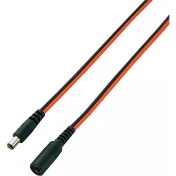 VOLTCRAFT Žemos įtampos ilginamasis kabelis 5.5/2.5 mm kištukas - lizdas 3 m