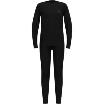 Odlo Set long MERINO 200 KIDS vaikiškas apatinis trikotažo komplektas, dydis 116 cm, juoda