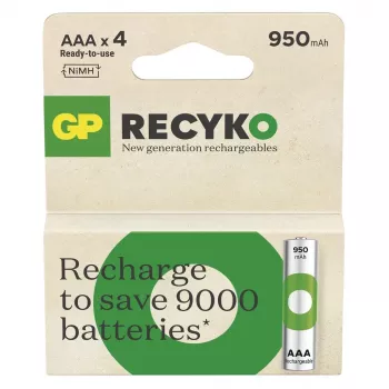 Baterijos R03/AAA Ni-MH 950 mAh lizdinėje pakuotėje 4 vnt.