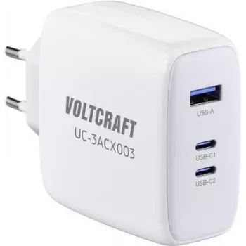 VOLTCRAFT GaN VC-13079915 USB-C įkroviklis patalpoms, 3x USB-C, USB-A, USB PD, 5 A