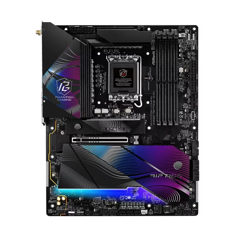Motininė plokštė ASRock Z890 Riptide WiFi — Intel Z890, LGA1851, ATX, DDR5, 4 DIMM, Wi‑Fi 7, 2.5Gb LAN, Thunderbolt 4