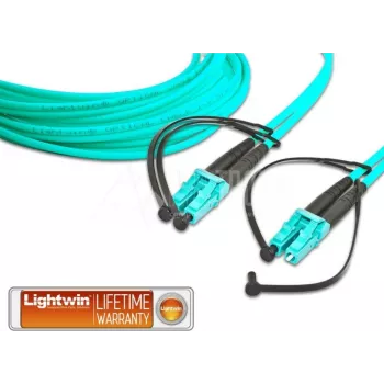 Lightwin LDP-50 LC-LC 1.5 OM3 šviesolaidinis kabelis 1,5 m, vandens spalvos