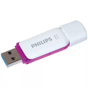Philips FM64FD75B USB atmintukas 64 GB USB Type-A 3.2 Gen 1 (3.1 Gen 1) Violetinė, Balta