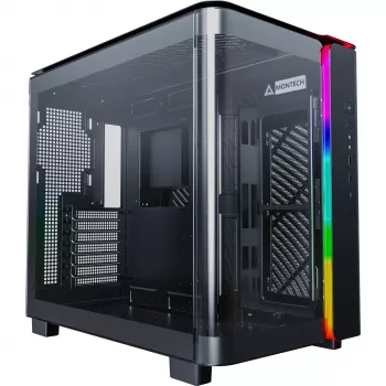Montech KING 95 Midi-Tower, grūdintas stiklas, ARGB - juoda