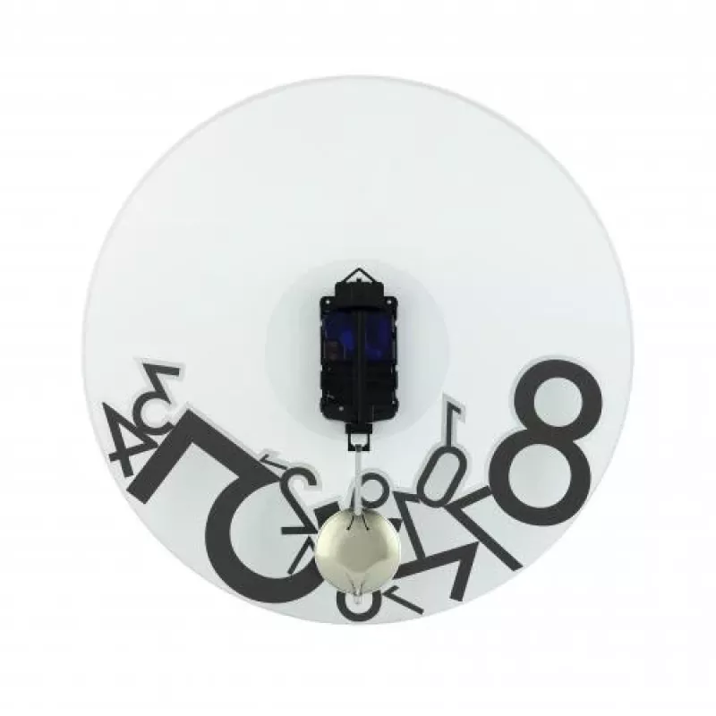 NeXtime laikrodis 8115 Dropped, Ø43 cm, sieninis, sidabrinis