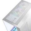 Korpusas MODECOM Volcano Panorama Midi Tower baltas – micro ATX, grūdintas stiklas, ARGB, USB-C, palaiko GPU iki 400 mm
