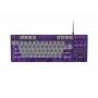NATEC Fury Gaming klaviatūra Kanabo K2 US balta foninė mechaninė pilkai violetinė