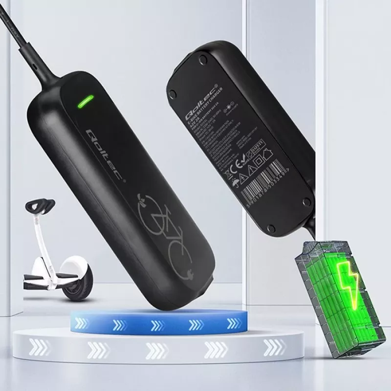 Qoltec greitasis įkroviklis XIAOMI 36V elektriniam paspirtukui / dviračiui | 42V | 2A | 8,0*8,0mm+pin | vandeniui atsparus + maitinimo laidas