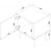 Naktinis staliukas Cama Meble ISLA 44,5x40x59 cm kashmyro matinis, MDF ir medžio drožlių plokštė, 2 vnt. komplektas