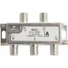 Triax SCS 4 – Kabelinis skirstytuvas – 75 omų – 5–2400 MHz – sidabrinis/baltas – moteriškos jungtys – 11,5 dB (349824)