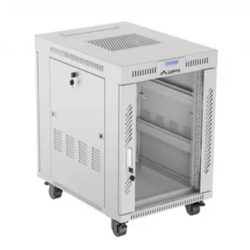 Laisvai pastatomas serverio spintos korpusas LANBERG FF01-6815-12SL 15U, 600×800×922 mm, 1200 kg, IP20, pilkas