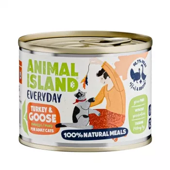 ANIMAL ISLAND Everyday Turkey and goose - šlapias kačių ėdalas - 200g
