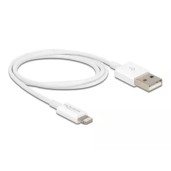USB duomenų ir įkrovimo laidas DeLOCK 83000, iPhone iPad iPod, baltas, 1 m