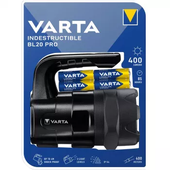 Varta INDESTRUCTIBLE BL20 PRO rankinis žibintuvėlis juodas LED (18751101421)