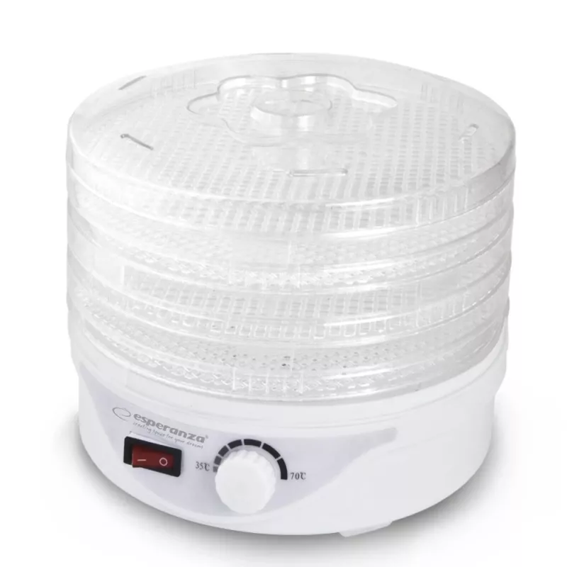 Džiovintuvas Esperanza EKD003 maistui, permatomas, baltas, 250 W