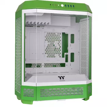 Thermaltake The Tower 600 vidutinis bokštas ATX korpusas su stiklinėmis panelėmis (Žalia/Balta)