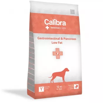 Sausas šunų ėdalas Calibra VD Gastrointestinal Pancreas Low Fat 12 kg — suaugusiems, lašiša, mažai riebalų, be glitimo ir sojos
