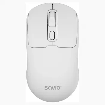 Belaidė pelė Savio MB-05 universali ambidekstrinė Bluetooth 1600 DPI balta