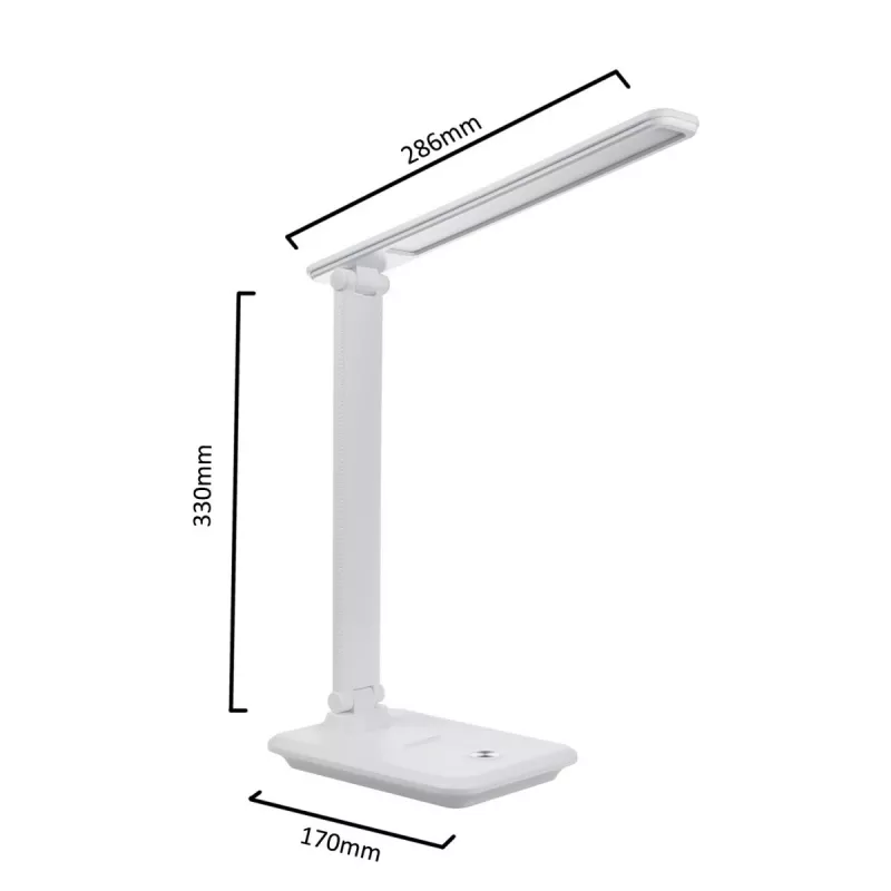 LED stalinė lempa MACLEAN MCE616W 9W su įmontuotu belaidžiu Qi įkrovikliu