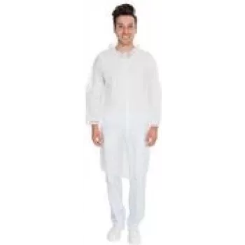 HYGOSTAR ECO HYGOBASE vienkartinis lankytojų chalatas, baltas, XXL, 10 vnt.