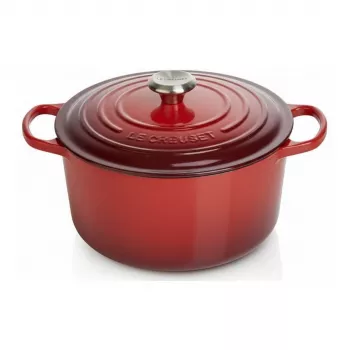 Le Creuset Signature apvalus skrudintuvas 24 cm raudonas