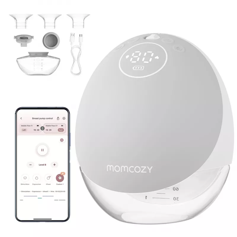Pieno siurblys Momcozy M9 vienvietis pilkas