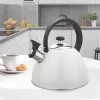 Virdulys Maestro MR-1302-WG 2,5 L, nerūdijančio plieno korpusas, baltas, šarnyrinis švilpukas