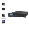 Qoltec 53945 stelažo UPS, 1 kVA, 800 W, LCD