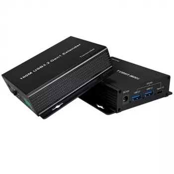 USB 3.2 Gen1 signalo ilgintuvas iki 100 m, 2x USB-A, 2x USB-C